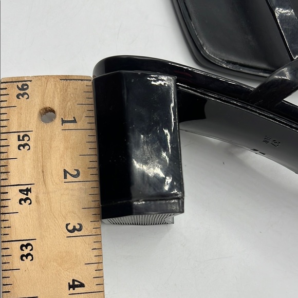 Jeffrey Campbell Sz 7 JAMM-3 Jelly Slide Sandal Black Chunky Heel Sandals NEW - Picture 12 of 13